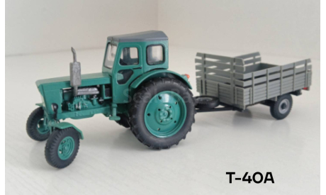 Т-40А с прицепом, масштабная модель трактора, Hachette, scale43
