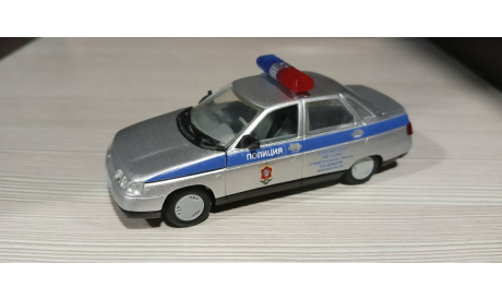 Ваз-2110 милиция, масштабная модель, Агат/Моссар/Тантал, 1:43, 1/43