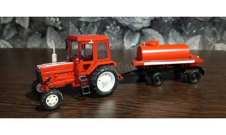 МТЗ-82 и прицеп бочка, масштабная модель, 1:43, 1/43
