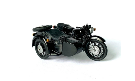 Днепр МТ-10 черный с коляской 1/43, масштабная модель мотоцикла, УРАЛ, 1:43