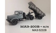 Маз-200В с п/п МАЗ-5232В, масштабная модель, Автоистория (АИСТ), 1:43, 1/43