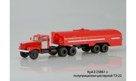 КрАЗ-258Б1 с полуприцепом-цистерной ТЗ-22, масштабная модель, Автоистория (АИСТ), scale43