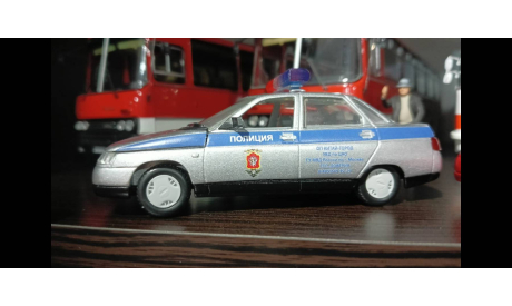 Ваз-2110 милиция, масштабная модель, Агат/Моссар/Тантал, 1:43, 1/43