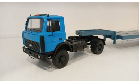 МАЗ-5434 (4х4) с п/п трал, масштабная модель, scale43