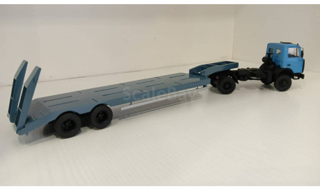 МАЗ-5434 (4х4) с п/п трал, масштабная модель, scale43