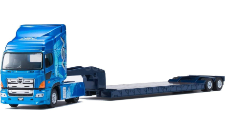 Тягач HINO +Diamond pet DK-5109  низкопольный трал, редкая масштабная модель, Agatsuma, scale43