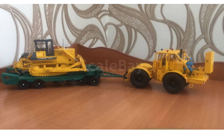 Трактор К 700 А+ЧМЗАП -5212 +ZD 220-3, редкая масштабная модель, Кировец+трал+бульдозер, SCHUCO+работа мастера+ZOO, scale32