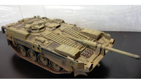 собранная и окрашенная модель танка Strv 103 S (Trumpeter), масштабные модели бронетехники, 1:35, 1/35