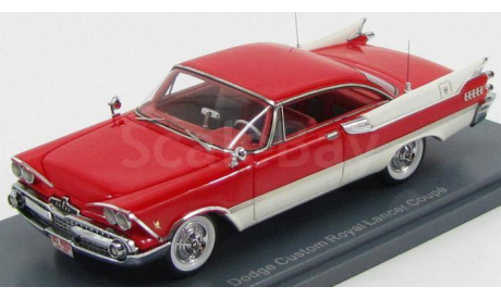 Dodge Custom Royal Lancer 2-Door Hardtop Coupe 1959 Red / White Neo, масштабная модель, Neo Scale Models, 1:43, 1/43