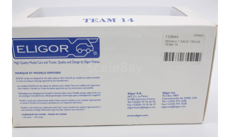 Renault Race Truck Team 14 от Eligor 113944, масштабная модель, scale43