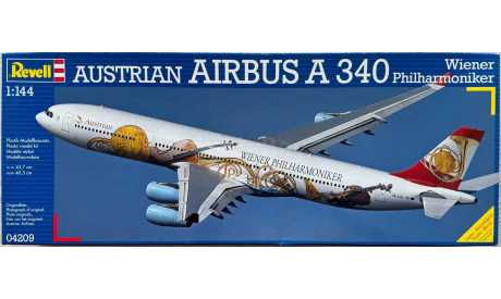 AIRBUS A-340 Wiener Philharmoniker (Венская филармония) в 1:144 масштабе от Revell (артикул 04209), сборные модели авиации, Revell (модели), scale144