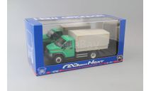 Газ-C41R11 газон next бортовой - зелёный/серый в боксе 1/43, масштабная модель, Наш Автопром, 1:43