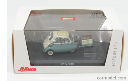 ISETTA WITH TRAILER 1960, масштабная модель, Iso Isetta, Schuco, 1:43, 1/43