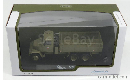 Praga V3S flatbed platform trailer, Czech army, масштабная модель, Abrex, 1:43, 1/43