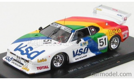 BMW M1 #51 16th LE MANS 1981, масштабная модель, Spark, 1:43, 1/43