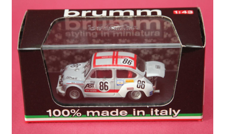 FIAT 600 ABARTH 1000TCR GR.2 DIV.1 # 86, масштабная модель, Brumm, 1:43, 1/43