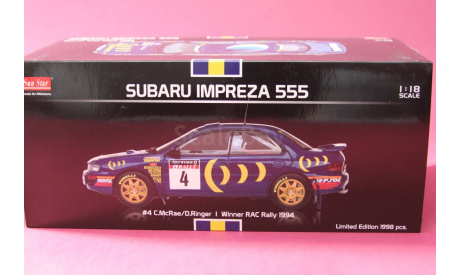 Subaru Impreza 555 #4 Winner RAC Rally 1994, масштабная модель, 1:18, 1/18, Sunstar