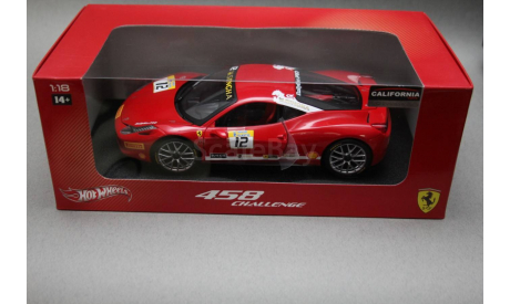 Ferrari 458 Italia, масштабная модель, Hot Wheels Elite, 1:43, 1/43