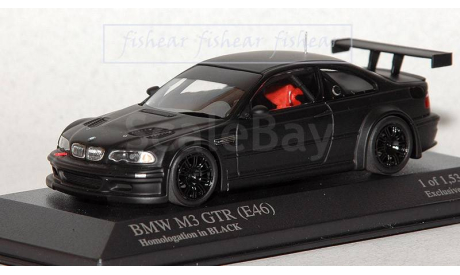 BMW M3 GTR E46 black 1/43 Minichamps for Kyosho, масштабная модель, scale43