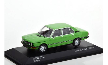 BMW 520 E12 green 1/43 Minichamps, масштабная модель, scale43