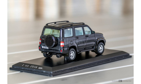 УАЗ Patriot Патриот 4x4 Черный,  Dip Models, масштабная модель, scale43