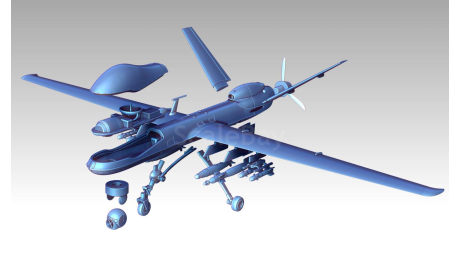 Сборная модель ударного дрона -разведчика MQ-9 Reaper, сборные модели авиации, Модель сделана мной по доступным чертежам, описаниям и фотографиям., scale72