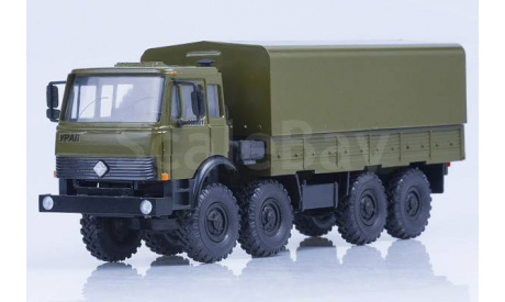 Урал-532301 бортовой с тентом хаки, масштабная модель, 1:43, 1/43, Промтрактор