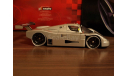 1:18 Mercedes Sauber C9 (Exoto 18190) серебристый + история, масштабная модель, 1/18, Sauber Mercedes