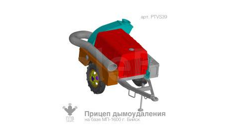Сборная модель прицеп дымоудаления на базе МП-1600 (г. Бийск), сборная модель автомобиля, Lev Resin, scale43, ПТВ Сибирь