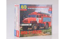 Сборная модель Пожарно-спасательный автомобиль ПСА-2 (УРАЛ-4320), сборная модель автомобиля, AVD Models, scale43