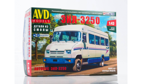 Сборная модель Автобус ЗИЛ-3250, сборная модель автомобиля, AVD Models, scale43
