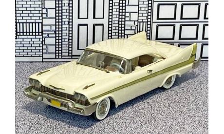 WMS 050 Western  Models 1/43 Plymouth Fury Coupe Hard Top 1958 white, масштабная модель, scale43