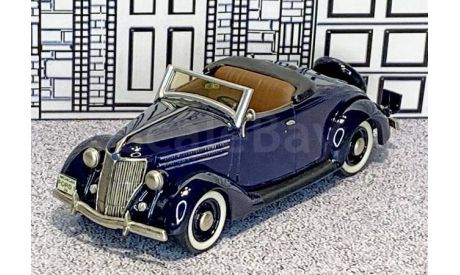 US 06 Mini Marque ’43’ 1/43 Ford V8 2-door Conv.Top Down 1936 dark  blue, масштабная модель, scale43