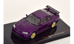 CLC526 Ixo 1/43 NISSAN Skyline GT-R (R34) Custom 2002 Purple Metallic