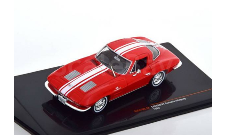 CLC479 Ixo 1/43 CHEVROLET Corvette C2 Stingray 1963 Red/White, масштабная модель, scale43