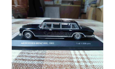 WB006 Whitebox 1/43 Mercedes Benz 600, 1963, black, масштабная модель, scale43, Mercedes-Benz