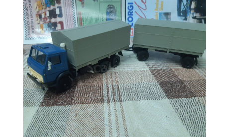 Эл5320пр Элекон 1/43 Камаз 5320 тент  с прицепом, масштабная модель, scale43