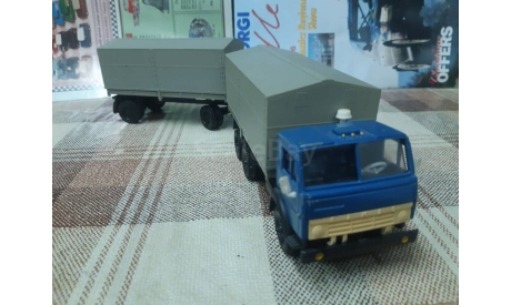 Эл5320пр Элекон 1/43 Камаз 5320 тент  с прицепом, масштабная модель, scale43