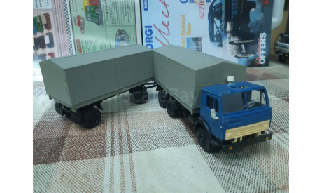 Эл5320пр Элекон 1/43 Камаз 5320 тент  с прицепом, масштабная модель, scale43