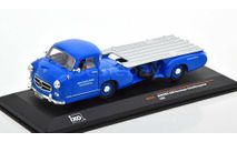 RAC342 Ixo 1/43 MERCEDES-BENZ ’Blue Wonder’ racing-car transporter 1955 Blue, масштабная модель, scale43