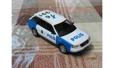 Dea.ПММ.№38 ’Полицейские Машины Мира’ 1/43 Audi A6 Avant (Полиция Швеции), журнальная серия Полицейские машины мира (DeAgostini), scale43