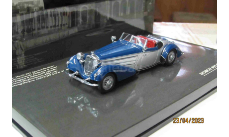 436014202 Minichamps 1/43 Horch 855 Special-Roadster 1938 silver/blue, масштабная модель, scale43