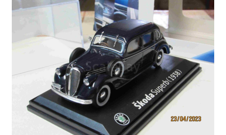 143ABH904LK Abrex 1/43 Skoda Superb(1938) dark blue, масштабная модель, scale43, Škoda