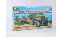 7055AVD Автомобиль в деталях 1/43 КРАЗ-255В с полуприцепом ЧМЗАП-5247Г, сборная модель автомобиля, scale43