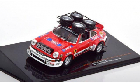 RAC274 Ixo 1/43 PORSCHE 911 SC Gr.4 ’ESSO’ техничка с багажником и колесами на крыше Rally Monte Carlo 1980, масштабная модель, scale43