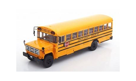 BUS004 IXO 1/43 школьный автобус GMC 6000 SCHOOL BUS 1990 Yellow, масштабная модель, scale43