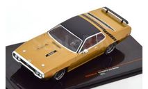 CLC529 Ixo 1/43 PLYMOUTH GTX Runner 1971 Gold Metallic/Black, масштабная модель, scale43