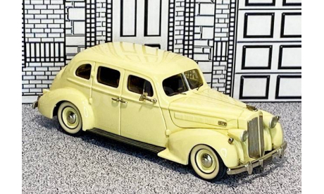 № 171/2 Tin Wizard 1/43 Packard Eight 4-door Sedan Hard Top 1937 beige, масштабная модель, scale43