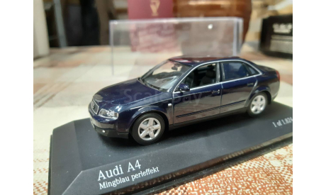 430010101 Minichamps 1/43 Audi A4 2000 Blue Metallic, масштабная модель, scale43