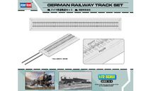 GERMAN RAILWAY TRACK SET ( HOBBY BOSS), сборная модель (другое), scale72